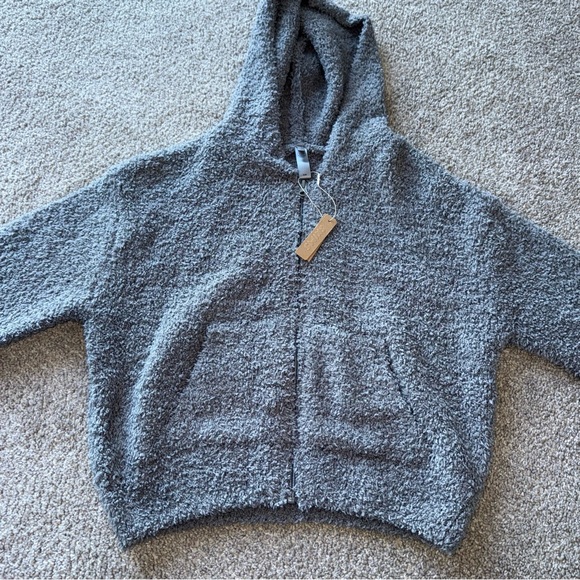 SKIMS Tops - NWT! SKIMS - Cozy Knit Zip Up Hoodie - S/M Gray
